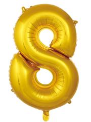 8- RAKAM 40'' ALTIN RENK BALON 100 CM