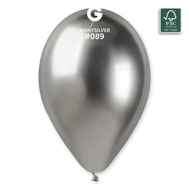 13'' Gemar Shine Balon Gümüş 50'li