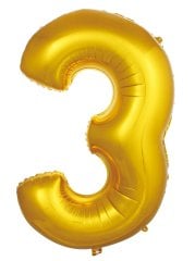 3- RAKAM 40'' ALTIN RENK BALON 100 CM
