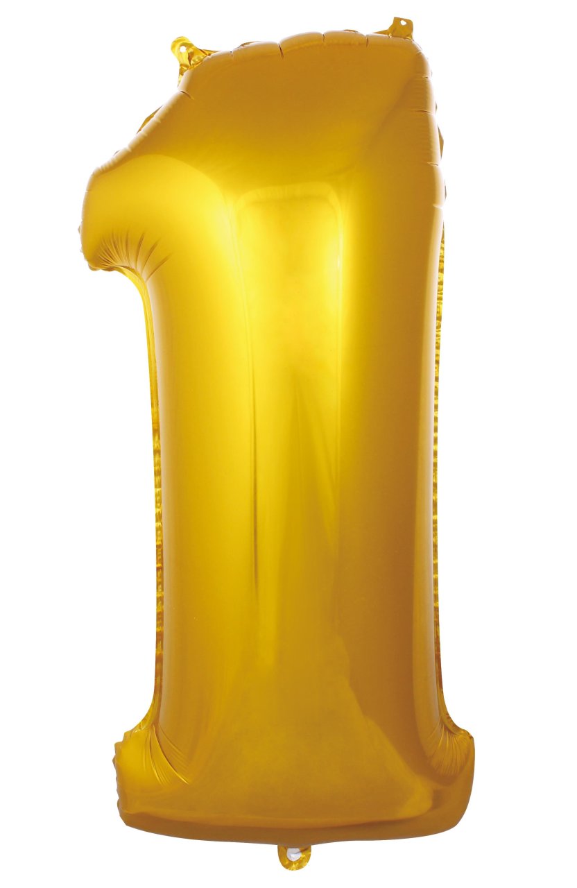 1- RAKAM 40'' ALTIN RENK BALON 100 CM