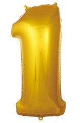 1- RAKAM 40'' ALTIN RENK BALON 100 CM