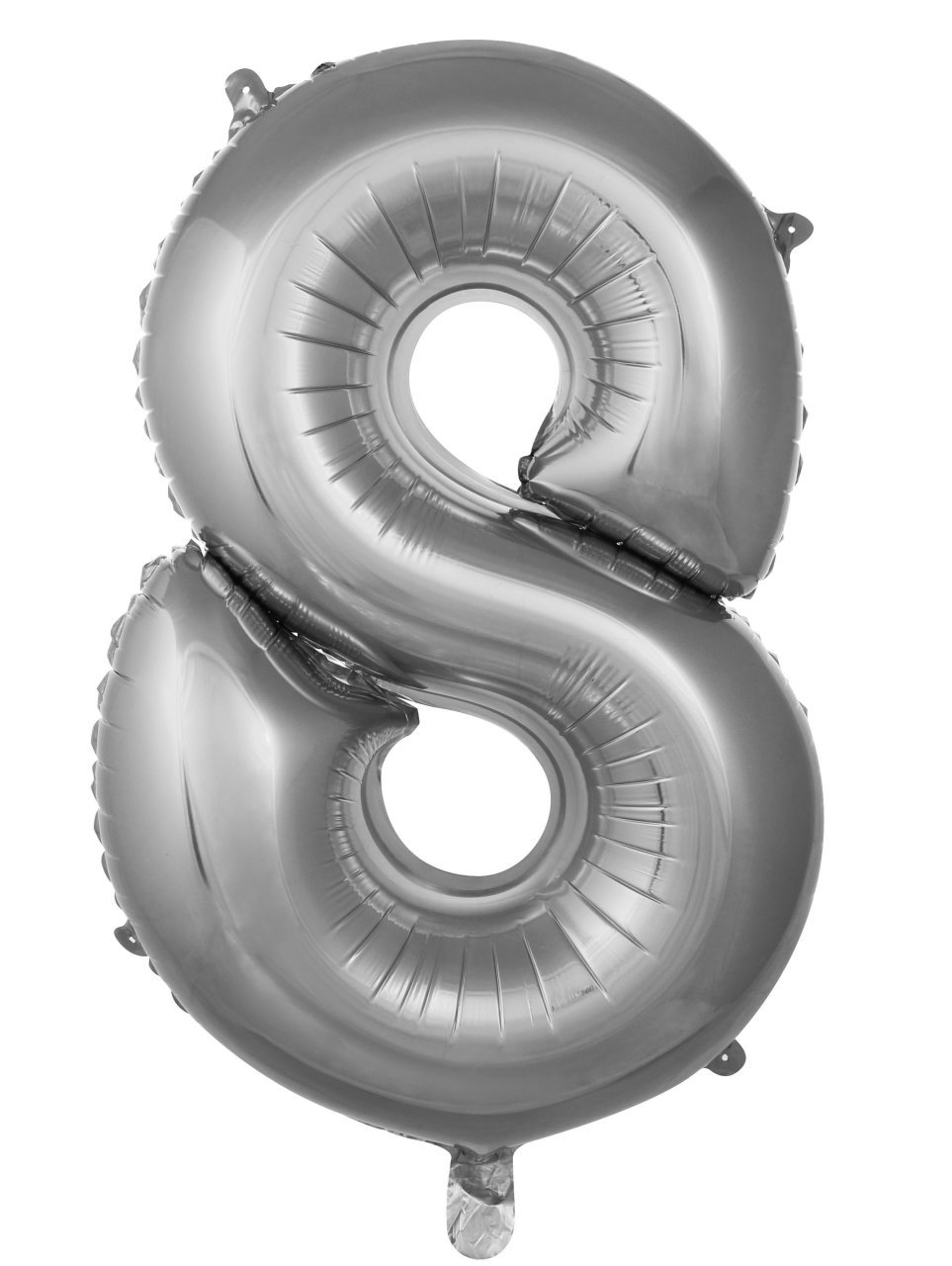 8- RAKAM 34'' GÜMÜŞ RENK BALON 76 CM