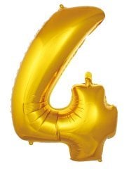 4- RAKAM 34'' ALTIN RENK BALON 76 CM