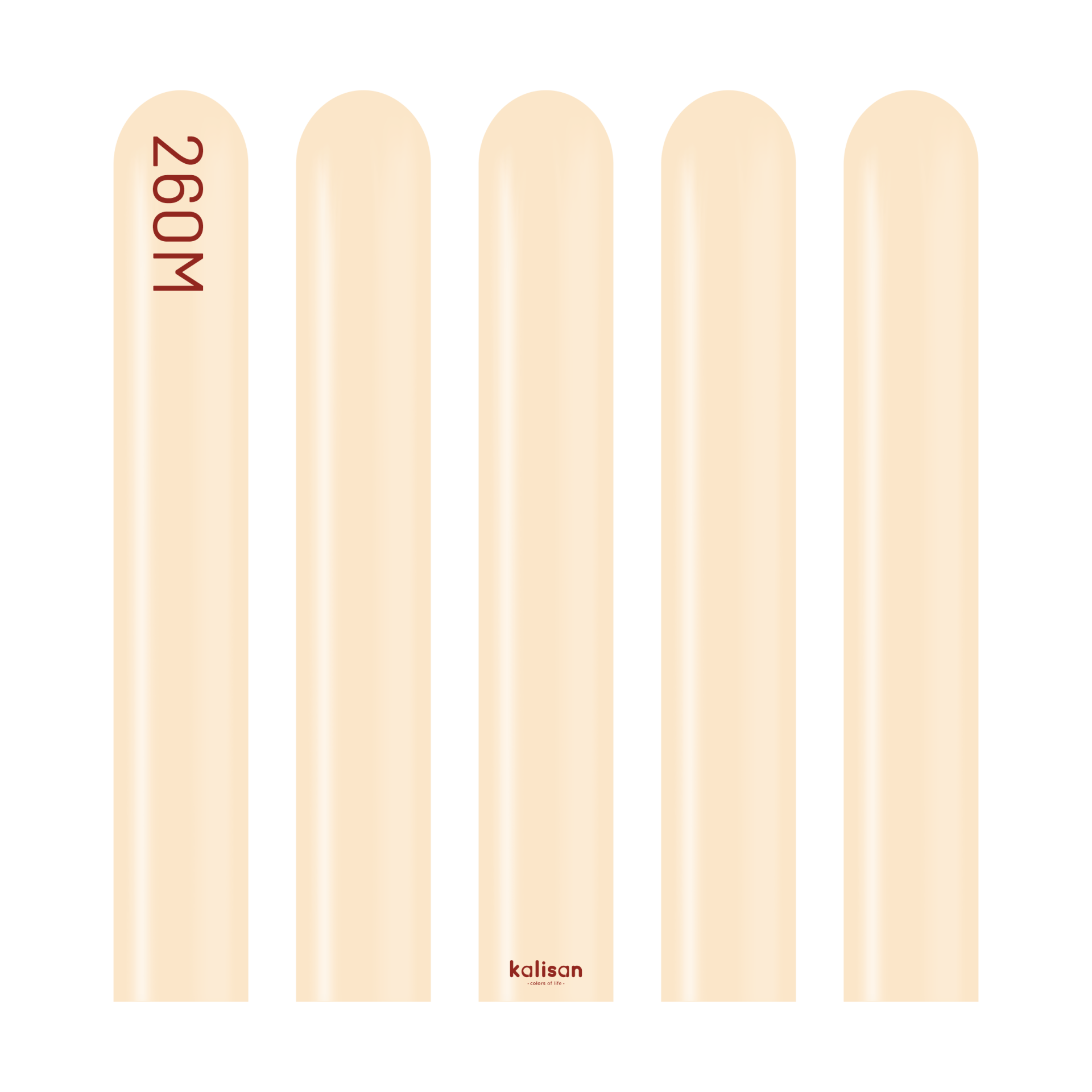 Pastel Açık Kahve Sosis Balon (Blush) 100'lü