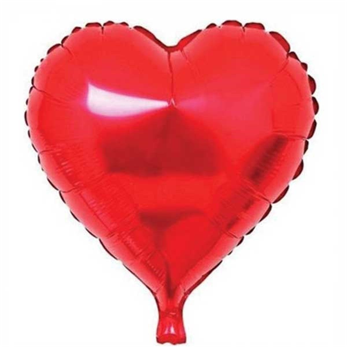 18'' Parlak Folyo Kırmızı Kalp Balon 40cm