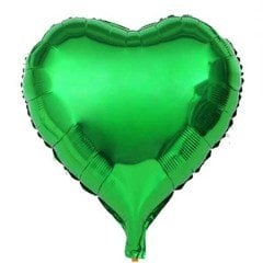 24'' Parlak Folyo Yeşil Kalp Balon 60cm