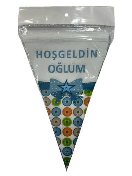 Hoşgeldin Oğlum Üçgen Flama