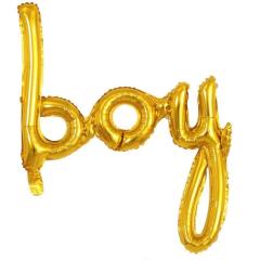 Boy Temalı Altın Folyo Set Balon