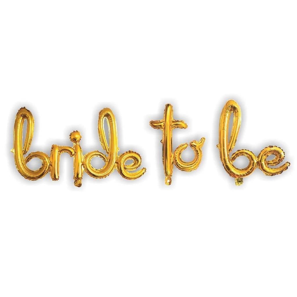 El Yazılı Bride To Be Altın Folyo Set Balon