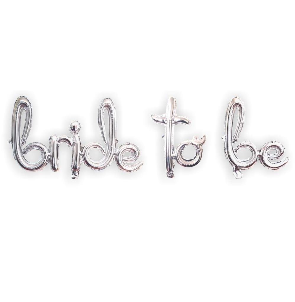 El Yazılı Bride To Be Gümüş  Folyo Set Balon