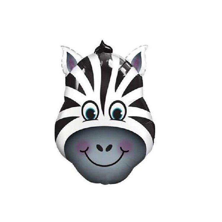 18'' Zebra Kafa Folyo Balon