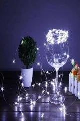 4m Pilli Beyaz Peri Led