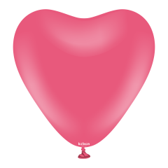 12'' Kalp Fuşya Balon 25'li