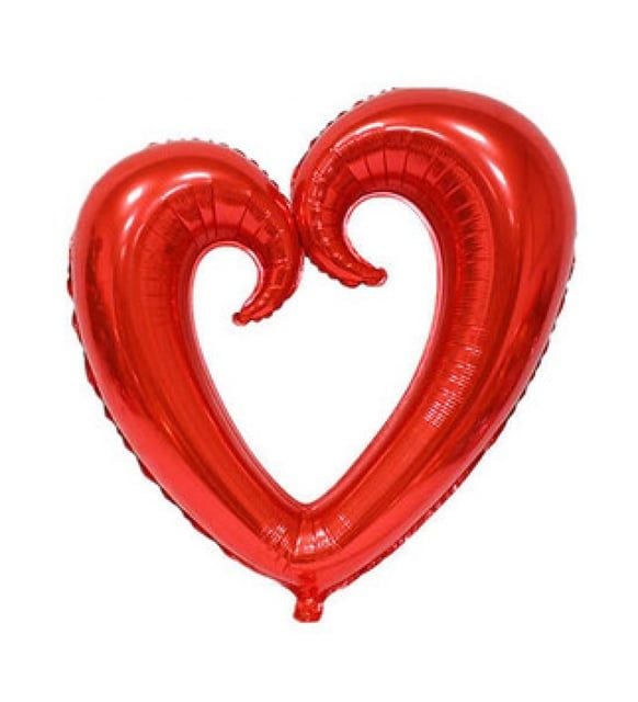 24'' Ortası Boş Kalp Folyo Balon