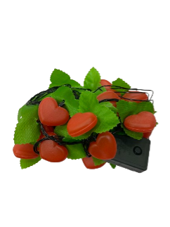 3m 220V Fişli Kalp Dekor Kırmızı Led Işıklandırma