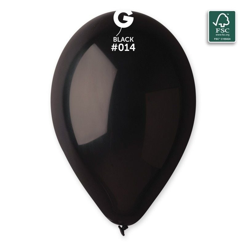 13'' Gemar Pastel Siyah Balon 100'lü