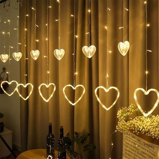 220V Fişli 2x1 Fonksiyonlu Günışığı Kalp Perde Led