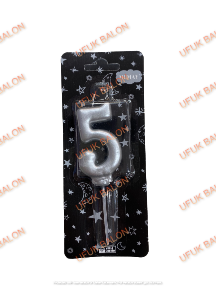5-Metalik Gümüş Mum