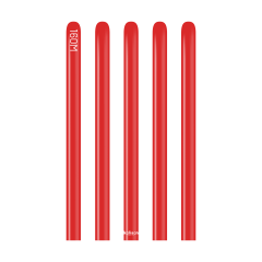 160M Pastel Kırmızı Sosis Balon (Red) 50'li Nozzle Up