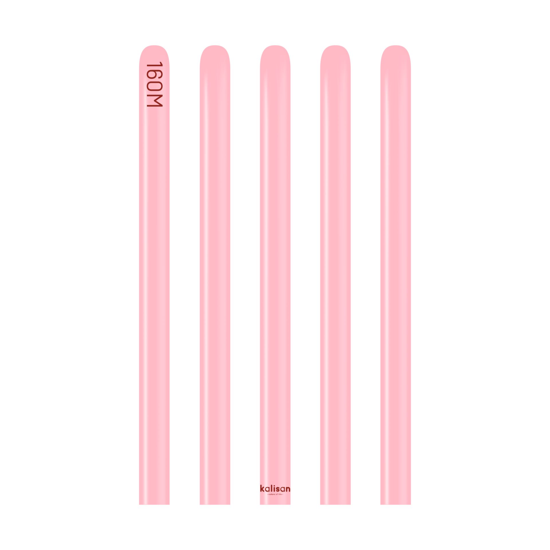 160M Pastel Doğal Pembe Sosis Balon (Flamingo Pink) 50'li Nozzle Up