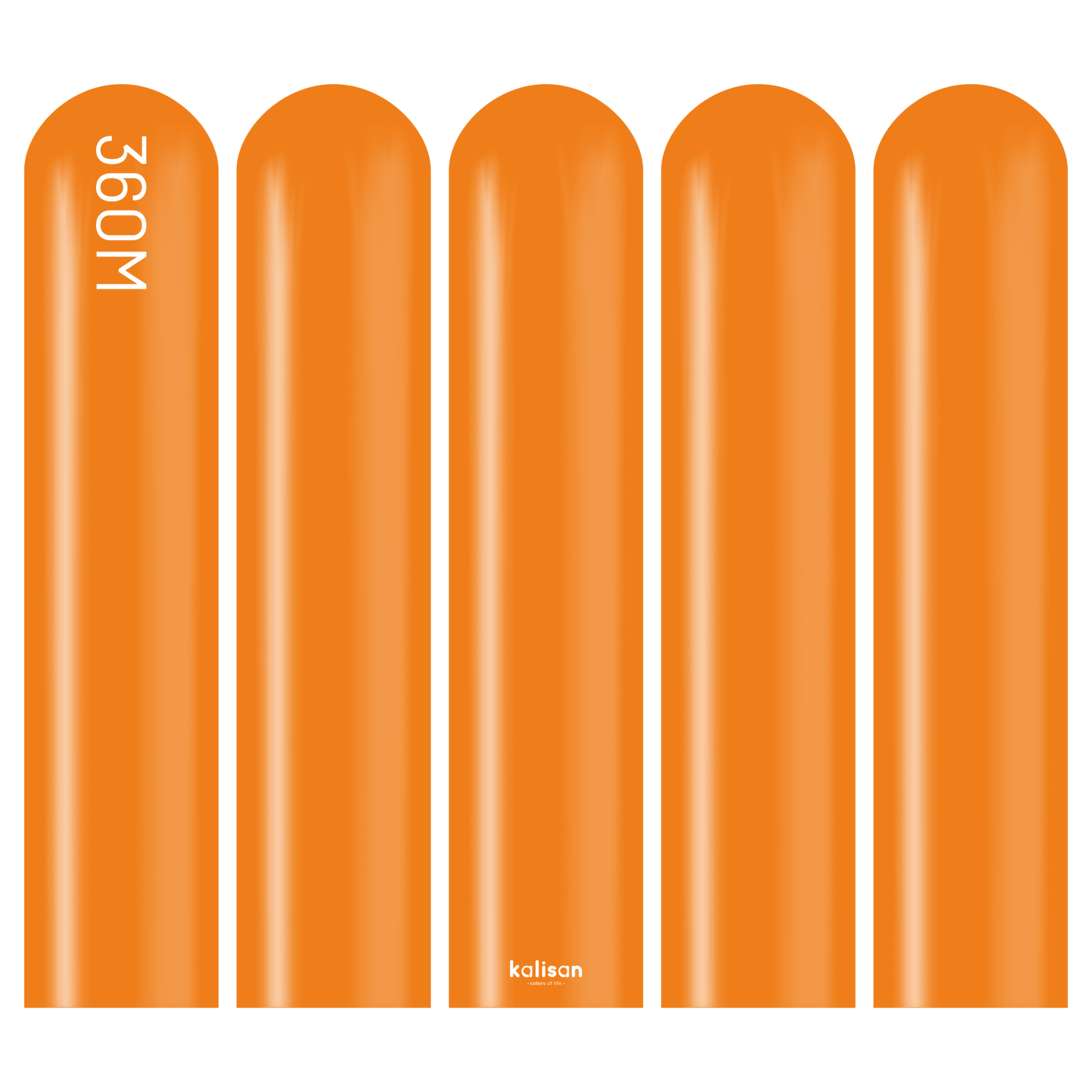 360M Pastel Turuncu Sosis Balon (Orange) 50'li Nozzle Up