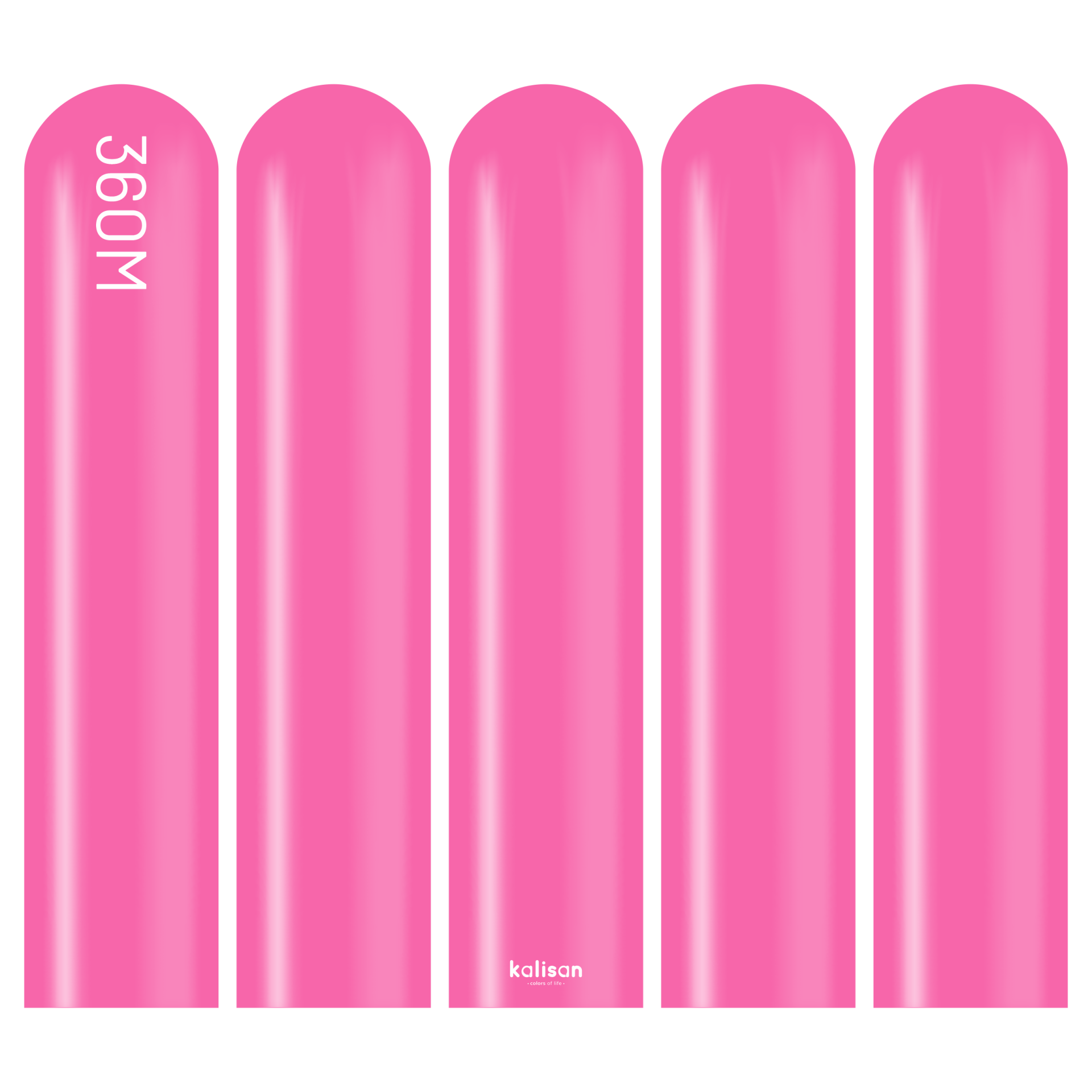 360M Pastel Fuşya Sosis Balon (Fuchsia) 50'li Nozzle Up