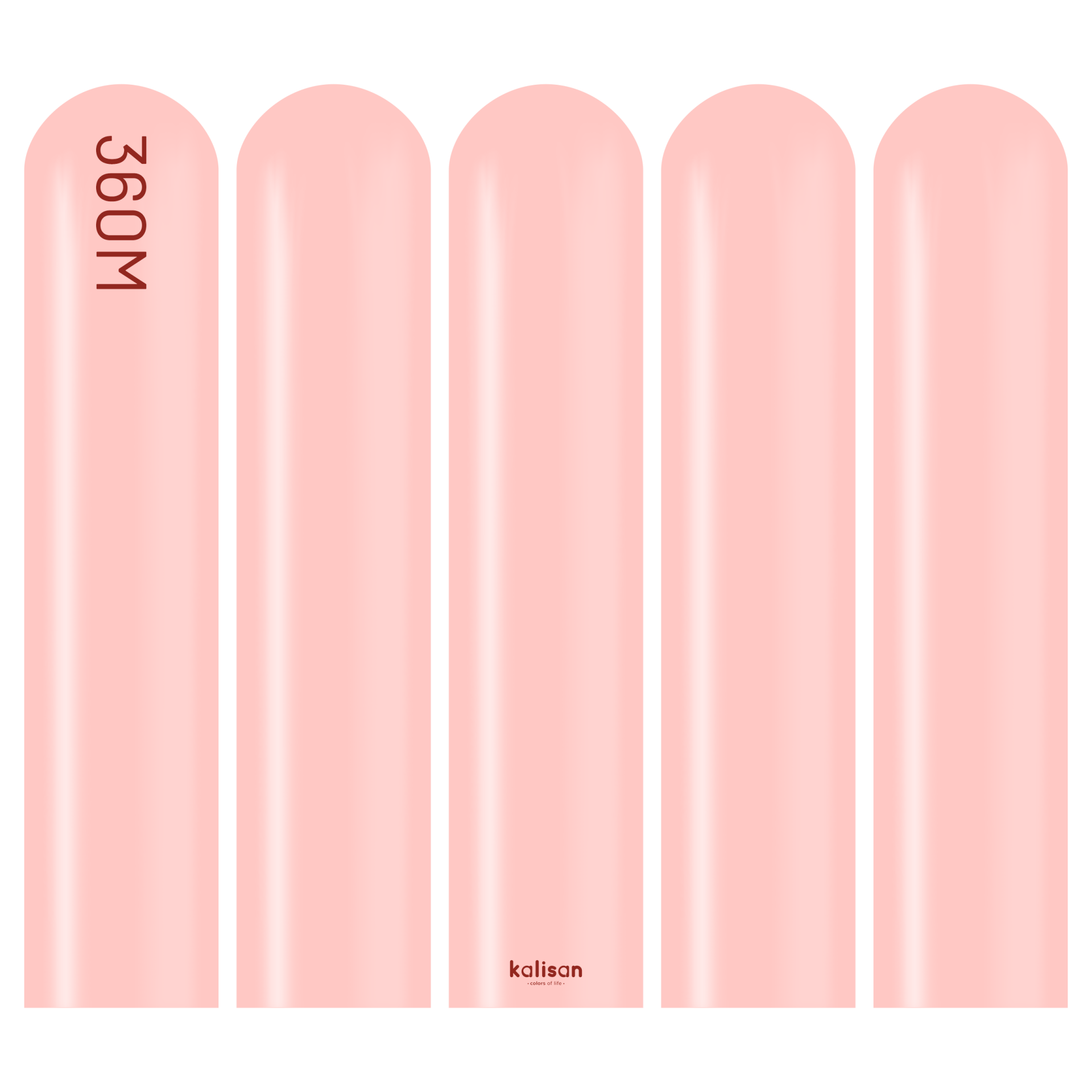 360M Pastel Bebek Pembe Sosis Balon (Baby Pink) 50'li Nozzle Up