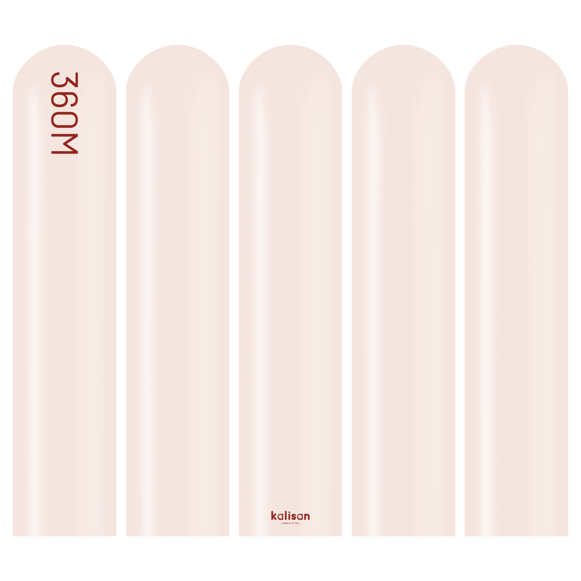 360M Pastel Pink Blush Sosis Balon (Pembe Pudra) 50'li Nozzle Up