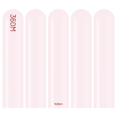 360M Makaron Pale Pembe Sosis Balon (Pale Pink) 50'li Nozzle Up