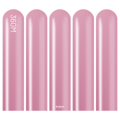 360M Mirror Pembe Sosis Balon (Pink) 50'li Nozzle Up
