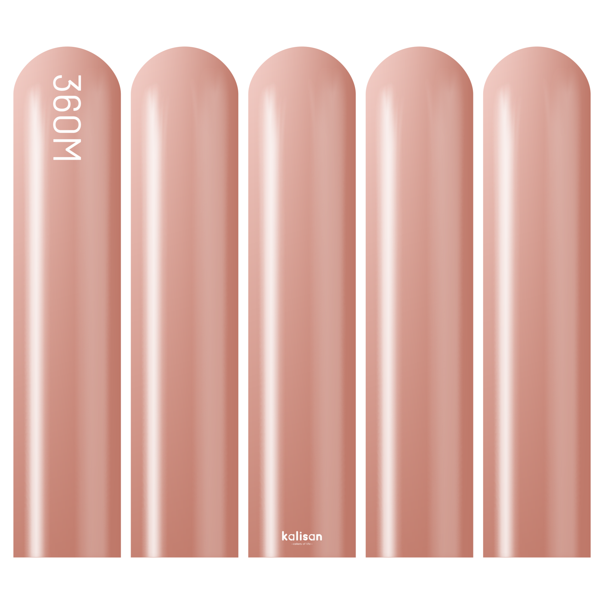 360M Mirror Gül Kurusu Sosis Balon (Rosegold) 50'li Nozzle Up