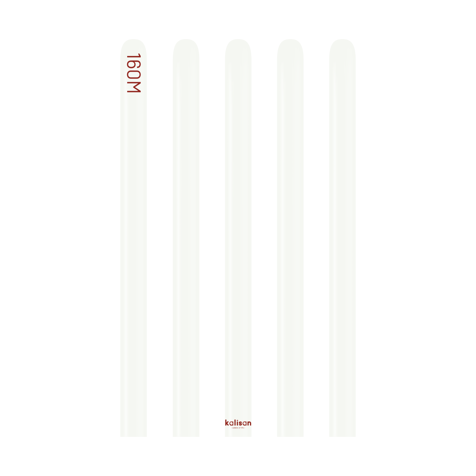 160M Pastel Beyaz Sosis Balon (White) 50'li Nozzle Up