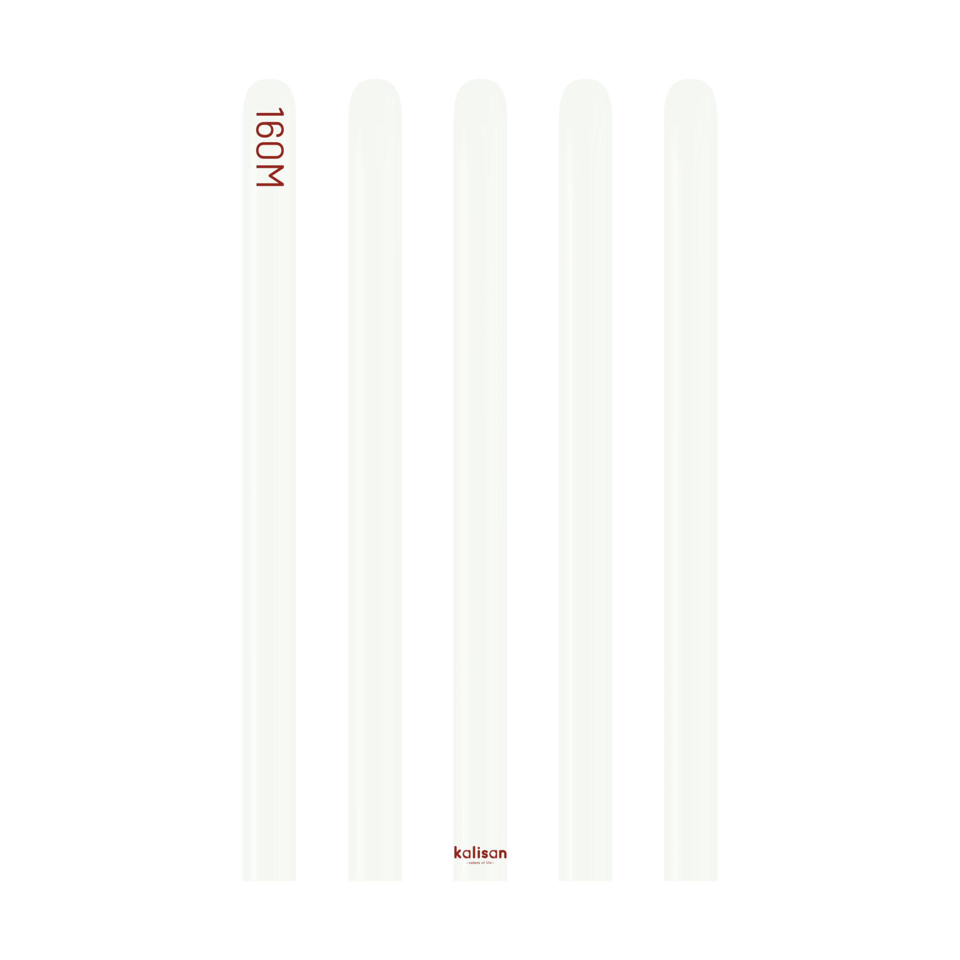160M Pastel Beyaz Sosis Balon (White) 50'li Nozzle Up