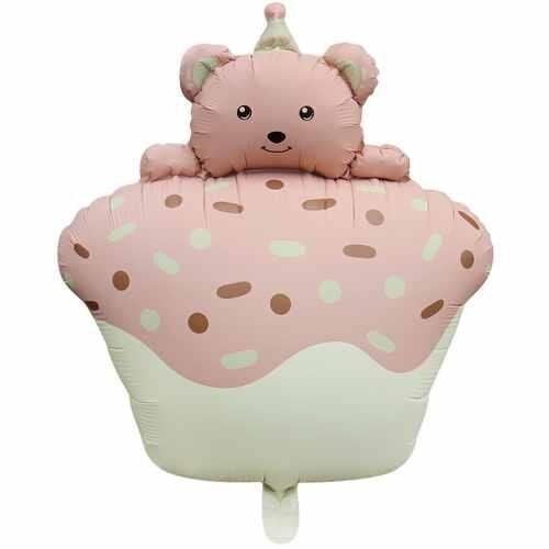 Retro Pembe Kek Folyo Balon 51x54.5