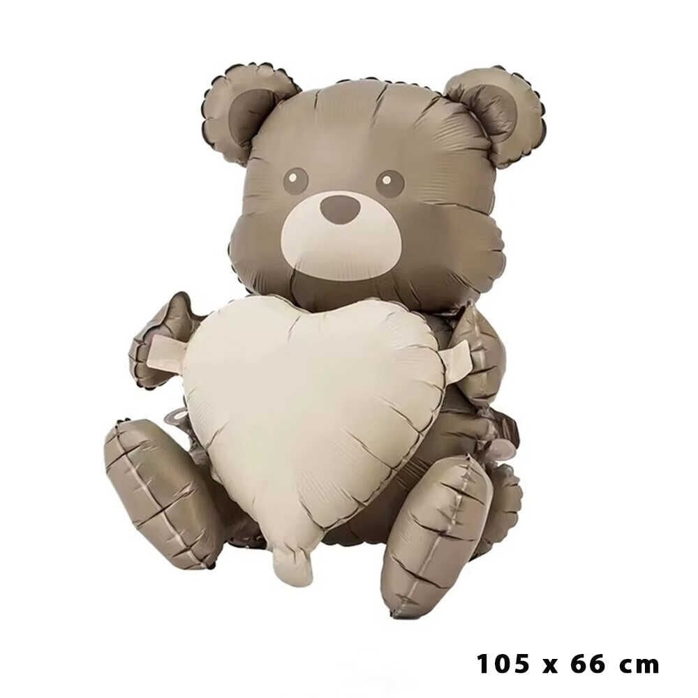 Krem Kalp Tutan Ayıcık Folyo Balon 105x66