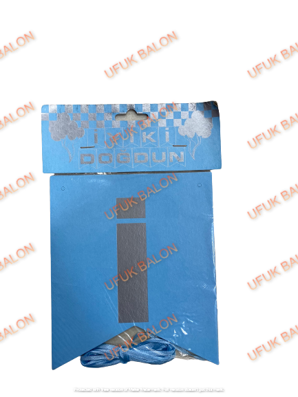 İyiki Doğdun Mavi Temalı Uzar Yazı