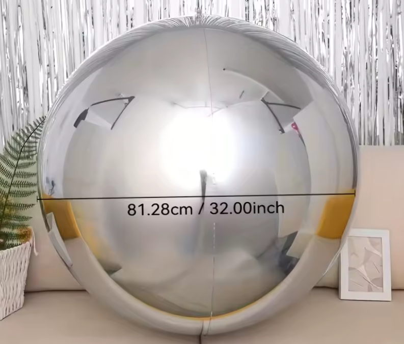 32'' Gümüş Küre Folyo Balon (80cm)