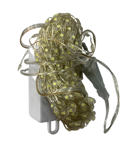 10m. Dış Mekan Beyaz Peri Led Fişli 400L