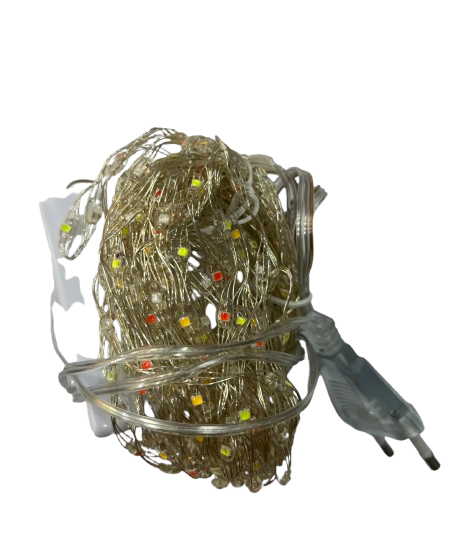 10m. Renkli Peri Led Fişli 400L