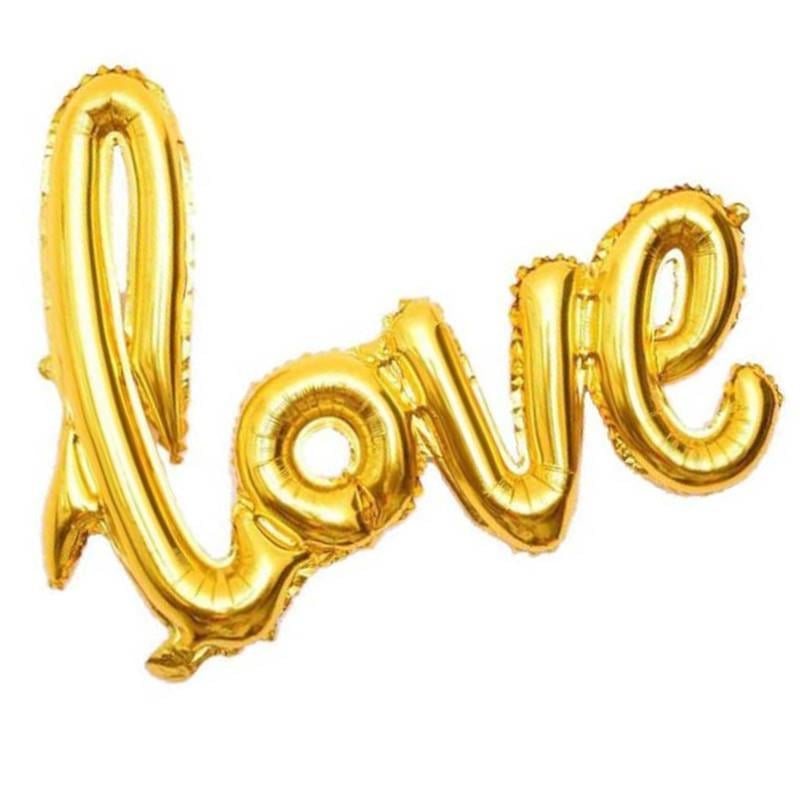 65x108cm Altın Love Folyo Set