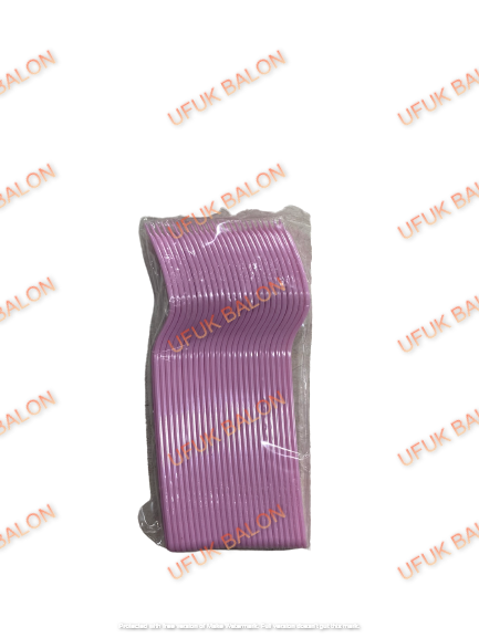 Plastik Pembe Çatal 25'li