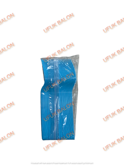 Plastik Mavi Çatal 25'li