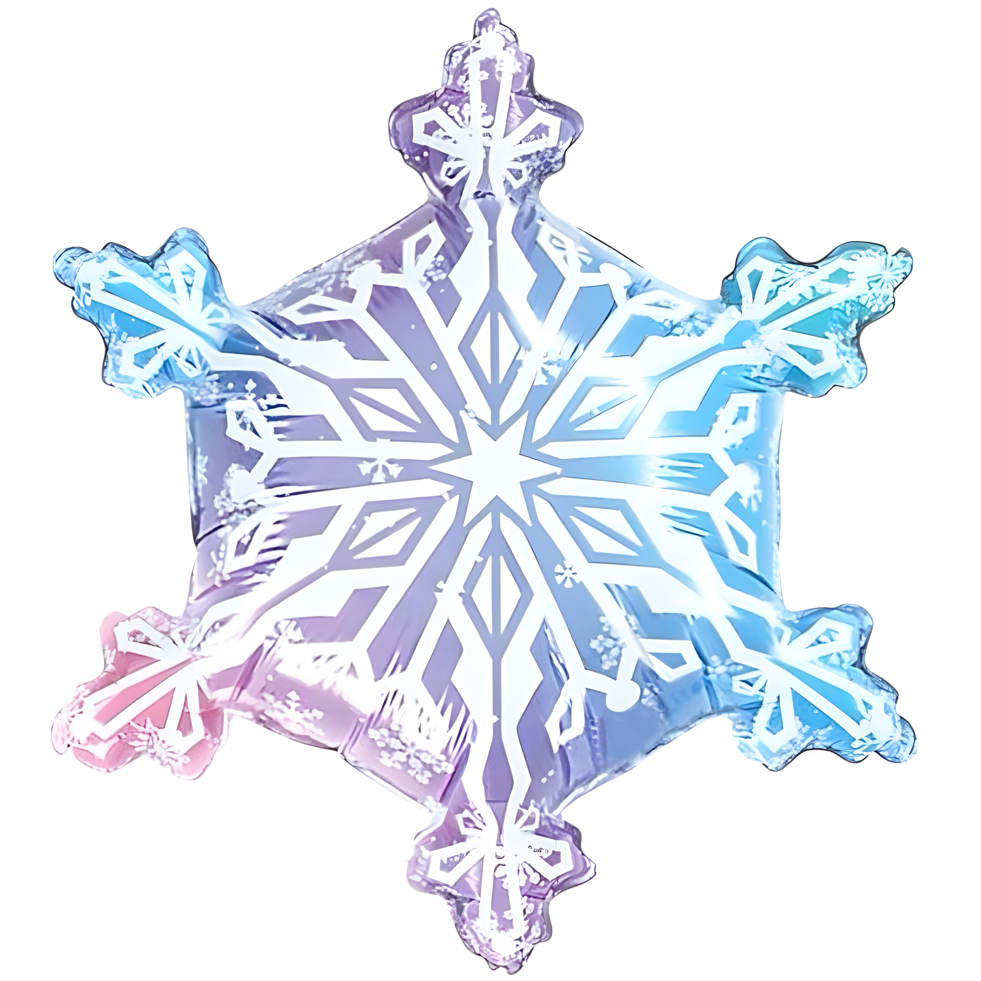 Oklu Kar Tanesi Folyo Balon 64x55