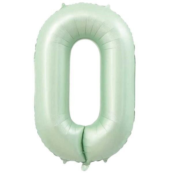 0- RAKAM 34'' RETRO YEŞİL RENK BALON 76 CM
