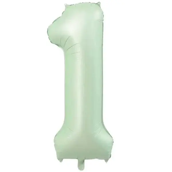 1- RAKAM 34'' RETRO YEŞİL RENK BALON 76 CM