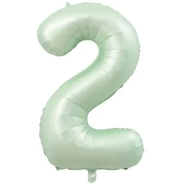 2- RAKAM 34'' RETRO YEŞİL RENK BALON 76 CM