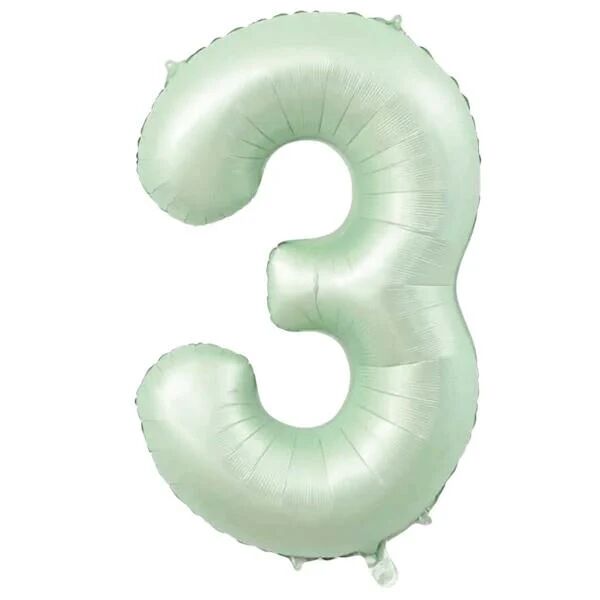 3- RAKAM 34'' RETRO YEŞİL RENK BALON 76 CM