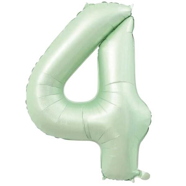 4- RAKAM 34'' RETRO YEŞİL RENK BALON 76 CM