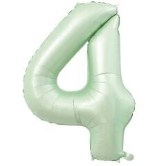 4- RAKAM 34'' RETRO YEŞİL RENK BALON 76 CM