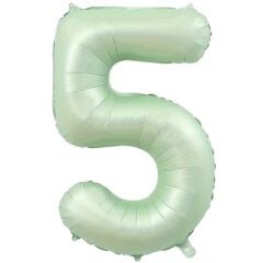 5- RAKAM 34'' RETRO YEŞİL RENK BALON 76 CM